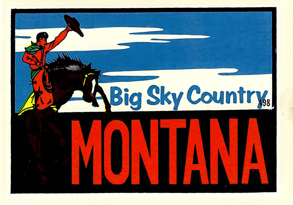 (image for) Montana (4) Big Sky Country State Vacation Stickers